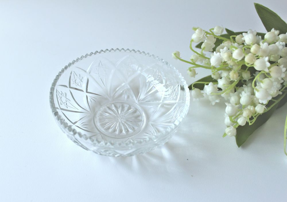 リーヴァーニガラス 透明の小皿
